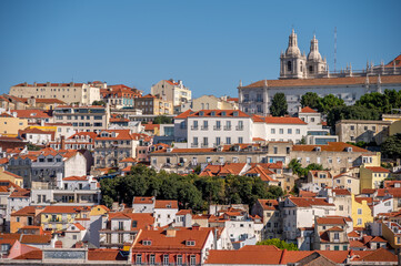 Fototapeta premium Beautiful views and architecture in Lisbon's old city.