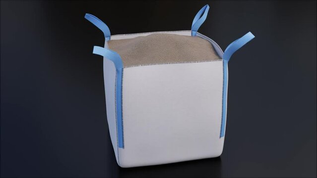 Big-Bag rotation mit blauen Schlaufen