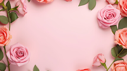 Floral frame with decorative flowers, decorative flower background pattern, floral border background