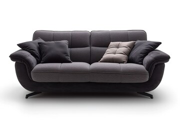 Fototapeta na wymiar Modern sofa on isolated white background. Furniture for the modern interior, minimalist design.