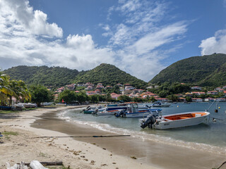 Fototapeta na wymiar Guadeloupe - Les Saintes - Terre-de-Haut is the largest of the eight small islands that make up Les Saintes and feels like a slice of southern France transported to the Caribbean
