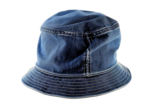Denim hat, cut out - stock png.