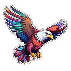 Eagle image design with PNG tranparent background. vector style Eagle illustration design for stickers, t-shirts and others. Generative Ai