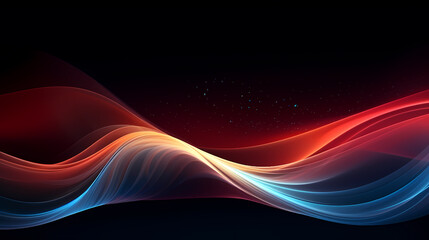 Abstract geometric background, technological lines background and light effects, 3D rendering