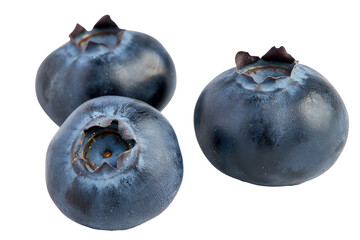Detailed view of a blueberry, cut out - stock png.