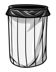illustration of an trash can, isolated