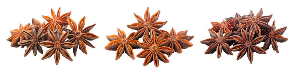 Set of stack of anise, cut out - stock png.