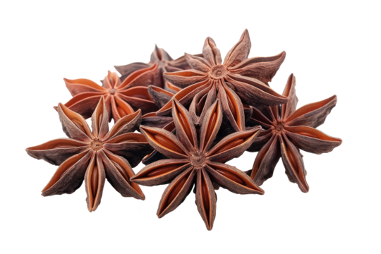 A stack of anise, cut out - stock png.