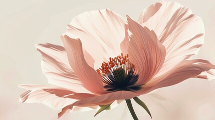  a close up of a pink flower on a white background with a blurry image of the center of the flower and the center of the flower in the middle of the petals.