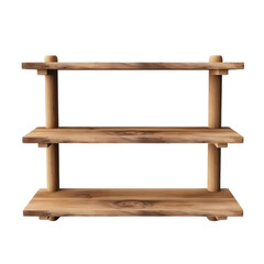 Wood shelve on transparent background PNG image