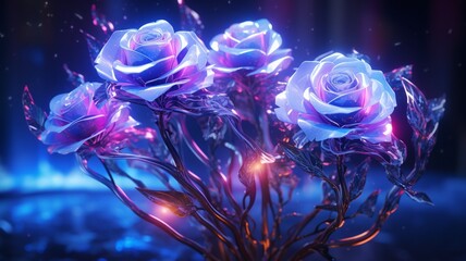 Enchanting and Captivating Composition of Delicate and Colorful Roses - AI Generative