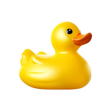 Yellow Rubber Duck on transparent background PNG image