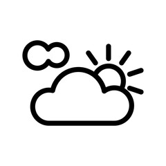 Obraz premium Partly Cloudy icon PNG