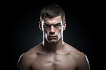 Fototapeta premium Caucasian man fighter portrait