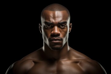 Obraz premium Black man fighter portrait