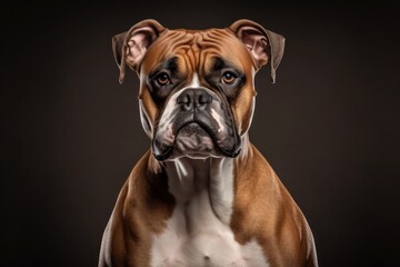 Bulldog dog portrait in studio