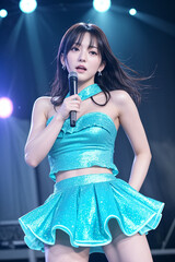 歌うアイドル、オンステージ