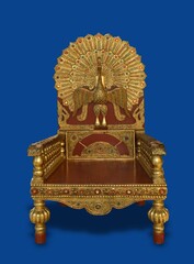 antique  wooden armchair on isolated background