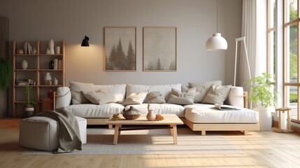Fototapeta na wymiar Modern living room interior design 