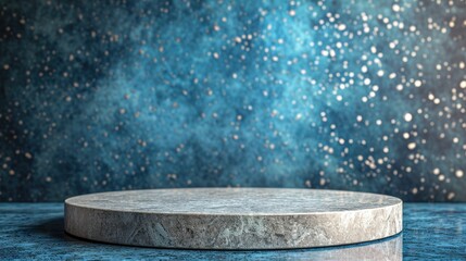 Podium in the background. Studio podium for product advertising. Stage stand. Blank podium. Display platform