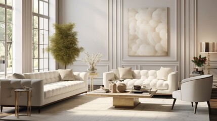 Fototapeta na wymiar Modern elegant living room interior design 