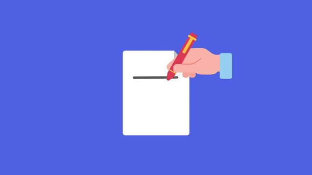 Writing idea animation in pop-up bulb. Animated writing idea to earn money. Make money with writing.