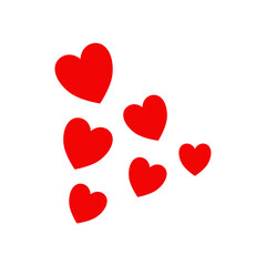 hearts shape symbol design