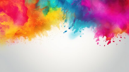 Multicolored Paint Splatters on Background