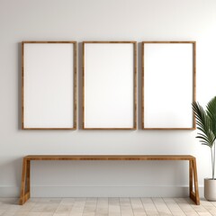 White Room With Three Frames on Wall
