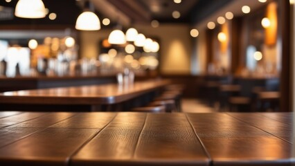 interior of a cafe with bokeh
