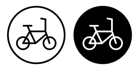 bicyclist traffic sign vector icon set collection. bicyclist traffic sign Outline flat Icon.