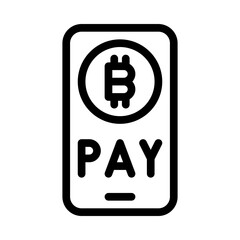 mobile pay line icon