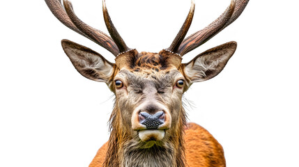 Forest Icon: Close-Up of a Deer Isolated on Transparent Background