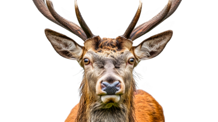 Forest Icon: Close-Up of a Deer Isolated on Transparent Background