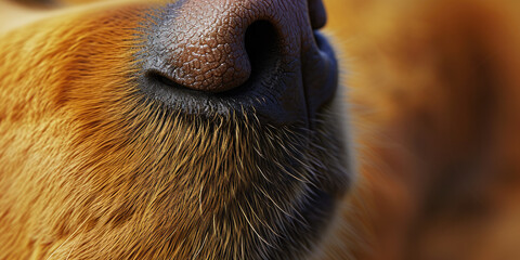 a close up of a dog's nose, generative AI