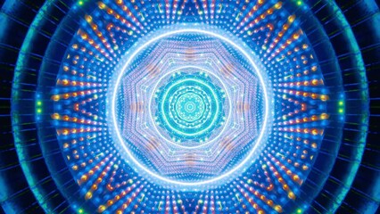 Mandala 3D Kaleidoscope seamless loop Psychedelic