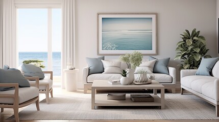 Scandinavian elegance living room interior 
