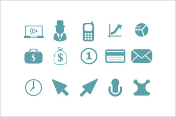 Professional Business Icons Collection for Elegant Designs