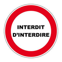 Panneau d'interdiction 