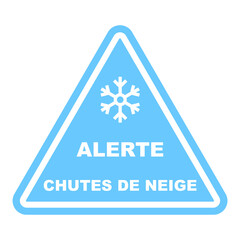 Panneau de danger. chutes de neige