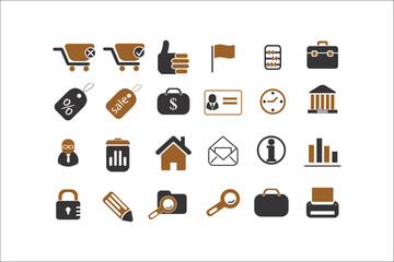 Professional Business Icons Collection for Elegant Designs