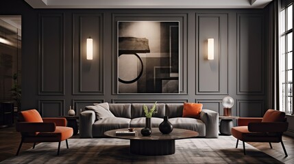 Interior style of modern living room 