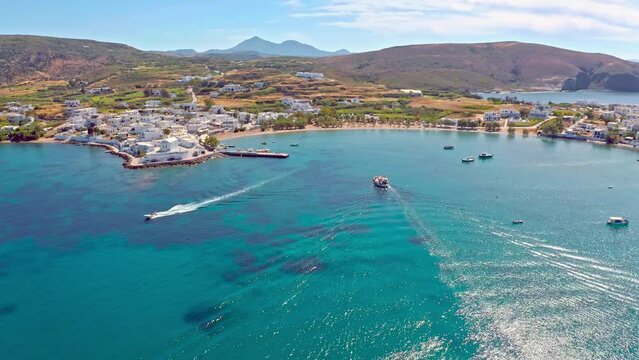 Travel to Greece island Milos. Summer sea