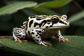Fototapeta premium Amazon Milk Frog in a Jungle Environment