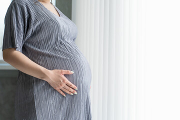 妊婦・妊娠中のプレママ・出産準備（コピースペース・顔なし）
