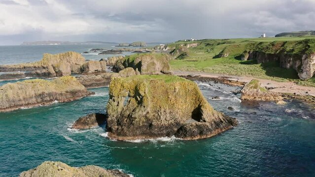 Elephant rock Northern Ireland Aerial view