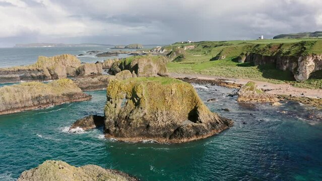 Elephant rock Northern Ireland Aerial view