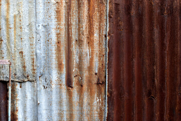 Old rusty zinc sheets for textured background.