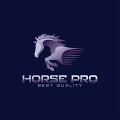 Race Horse logo Inspiration Vector