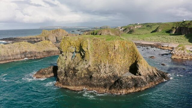 Elephant rock Northern Ireland Aerial view